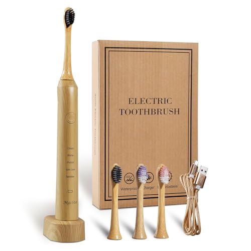 Sonic Bamboo Electric Toothbrush for Adults