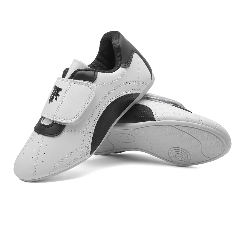 MSMAX Taekwondo Shoes Light Weight Boxing Karate Kung Fu Tai Chi Training Sneakers 1.5 M US Little Kid White