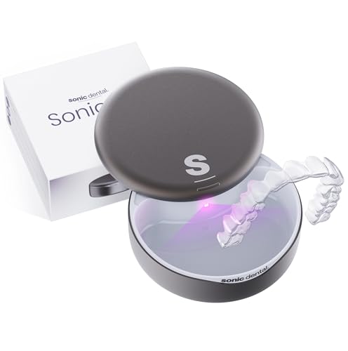 Sonic Go Aligner & Retainer Case – Portable Light-Powered Dry Case for Clear Aligners & Retainers – No Water, No Tablets, No Soaking – Aluminium Case, USB-C, 2-Month Battery