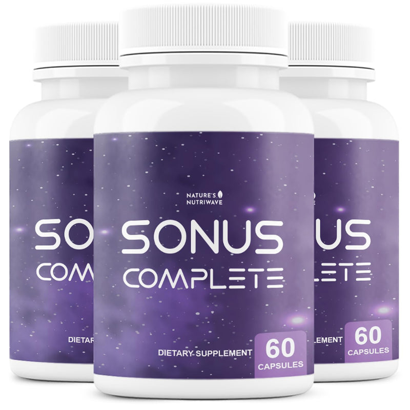 Sonus Complete – Vitamin C, B6, B12 & Folic Acid – 60 Ct, 3 Month Supply | Vitamin C, B6, B12 & Folic Acid | Non-GMO, GMP Certified | Easy-to-swallow daily capsule 60 Count (Pack of 3)