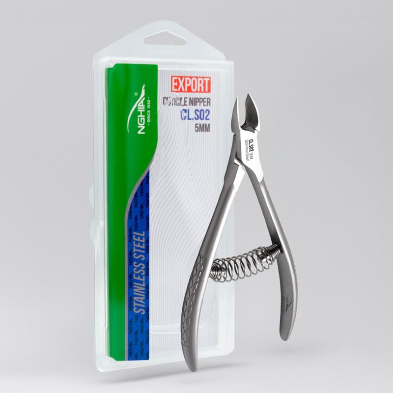 NGHIA Professional Cuticle Nipper CL-S02 | Stainless Steel (5MM) | Salon Quality & Surgical Grade | Precision Cuticle Trimmer 5MM - BeesActive Australia