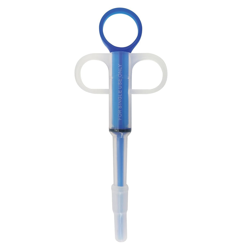 JorVet Pet Piller | Soft Silicone Tip Pill Dispenser for Dogs with Finger Rings for Enhanced Control | Ideal for Tablets & Capsules | Easy Medication Administration Tool | Blue Single