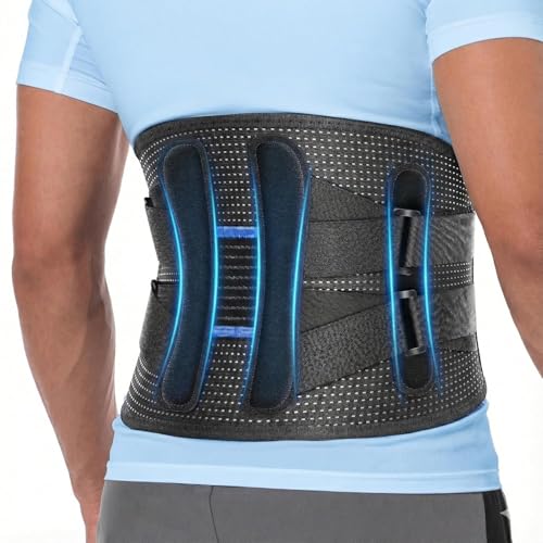 Steel Plate Back Brace Lumbar Support for Lower Back Pain Men Women
