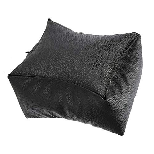 KIMISS Dual Use Nail Art Table Hand & Foot Pillow - Soft PU Arm Rest for Salon Manicure and Pedicure - Comfortable Support in White (Black) Black