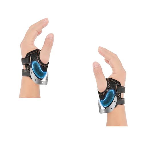 FORTEMOTUS Comfortable Nylon Thumb Splint for Mild CMC Joint Pain Relief, M Left Bundle with Right