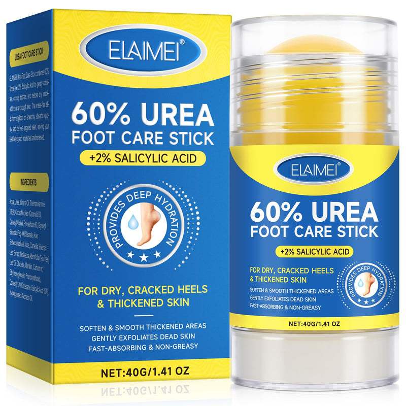 Urea Foot Care Cream, Urea Cream 60 Percent for Feet Maximum Strength with 2% Salicylic Acid, Foot Cream for Cracked Heels and Dry Skin, Cracked Heel Repair, Callus Remover, Deep Hydration, 1.41 Oz 1.41 Ounce (Pack of 1) - BeesActive Australia