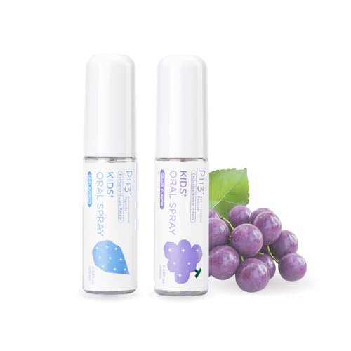 oh care Mouth Spray for Kids, Toddler Toothpaste Helper, Fluoride Free Baby Toothpaste Cavity Protection, Oral Care with Natural P113+ Antibacterial Peptide - for Newborns to Age 6(Grape&Original)