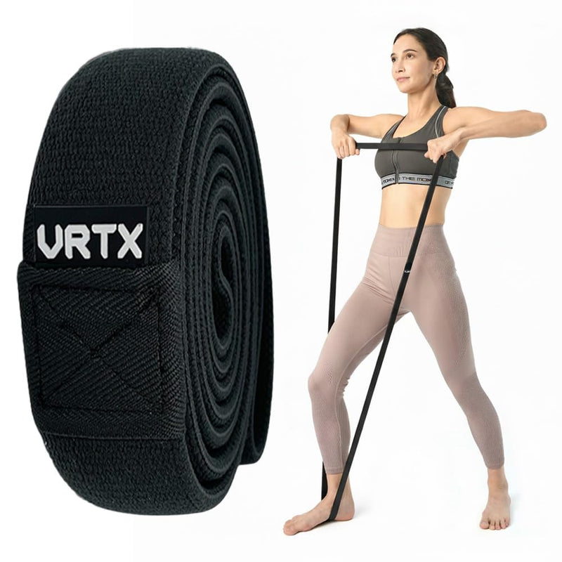 VRTX Fabric Resistance Bands for Men & Women | Long Exercise Band for Workout, Stretch, Yoga, Full Body Training | Soft Mesh Cloth, Non-Slip, High Durability Straps – Single Pack XX-Heavy (140-200 lbs)