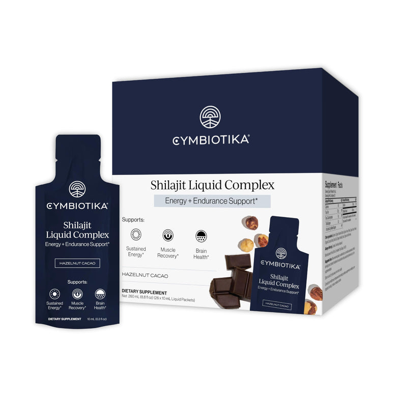 Cymbiotika Shilajit Liquid Complex ‚Äì 85+ Trace Minerals for Energy, Focus & Recovery Adaptogen ‚Äì Fulvic & Humic Acid ‚Äì Cacao, Honey, Hazelnut Butter & Sea Salt ‚Äì 26 Daily Packets - BeesActive Australia