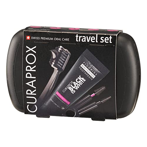 Curaprox Travel Set, Black, Set with CS 5460, Toothpaste, IDB, Swiss Made