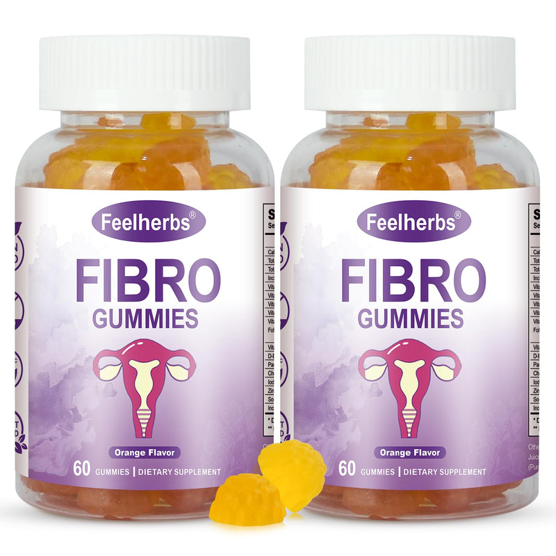 Fibro Gummies for Women, Pack of 2, Multivitamin Inositol Gummies with Inositol, Biotin, Vitamins A, C, D3, E, B6, B12, 60 Gummies Per Bottle