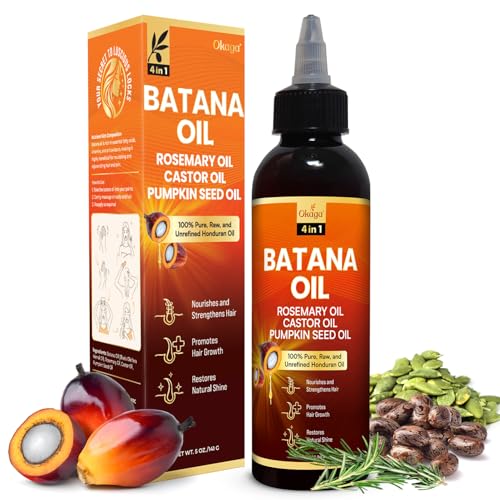 Batana Oil for Hair Growth, 100% Pure Unrefined Honduran, Rosemary, 5 oz 5 Count (Pack of 1)