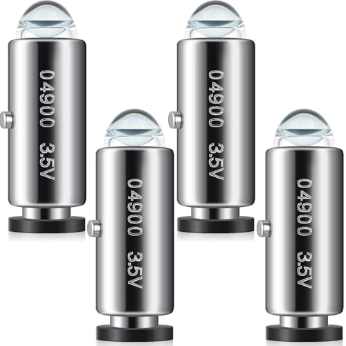Funtery 4 Pcs Halogen Replacement Bulbs Compatible with Welch Allyn, 3.5v Lamp Type 04900-u Otoscope Lamp
