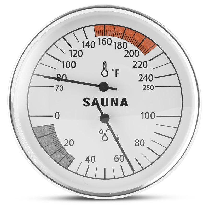Golden Wave Sauna Thermometer & Hygrometer 2-in-1 – Fahrenheit (70-250°F) for Infrared/Steam Rooms, No Batteries, Wall-Mount - BeesActive Australia
