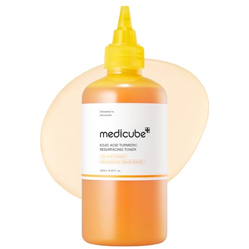 medicube Kojic Acid Turmeric Smoothing Toner for Face & Body 1 Count (Pack of 1)