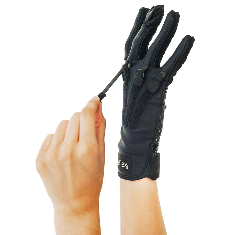 MetaFlex Recovery Gloves. Light-Weight Resistance Bands for Gentle Stretching and Strengthening. Full-Finger Compression Glove for Hand Pain Relief, Swelling, and Stiffness. Small Left