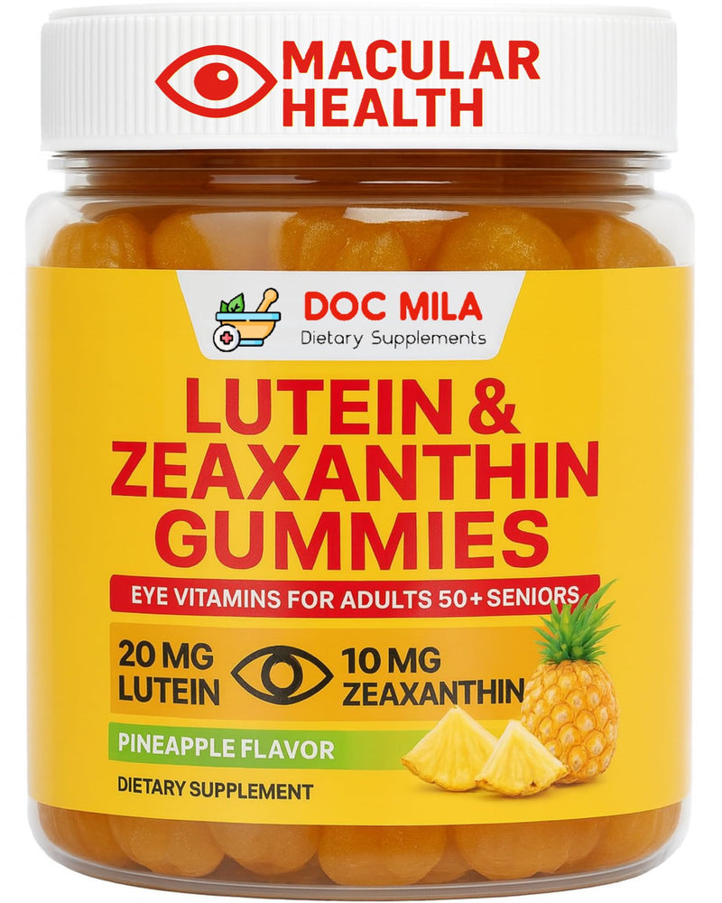 Lutein & Zeaxanthin Gummies – Eye Vitamins for Adults 50+ & Seniors – Eye Health Supplements for Over 50 Adults – Luteina y Zeaxantina para Los Ojos – 30 Chewable Gummy