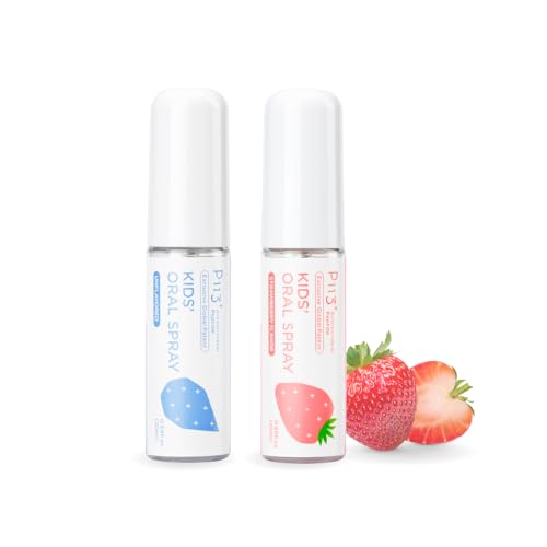 oh care Mouth Spray for Kids Toddler Toothpaste Helper Fluoride Free Baby Toothpaste Cavity Protection Oral Care with Natural P113+ Antibacterial Peptide for Newborns to Age 6 (Original&Strawberry)