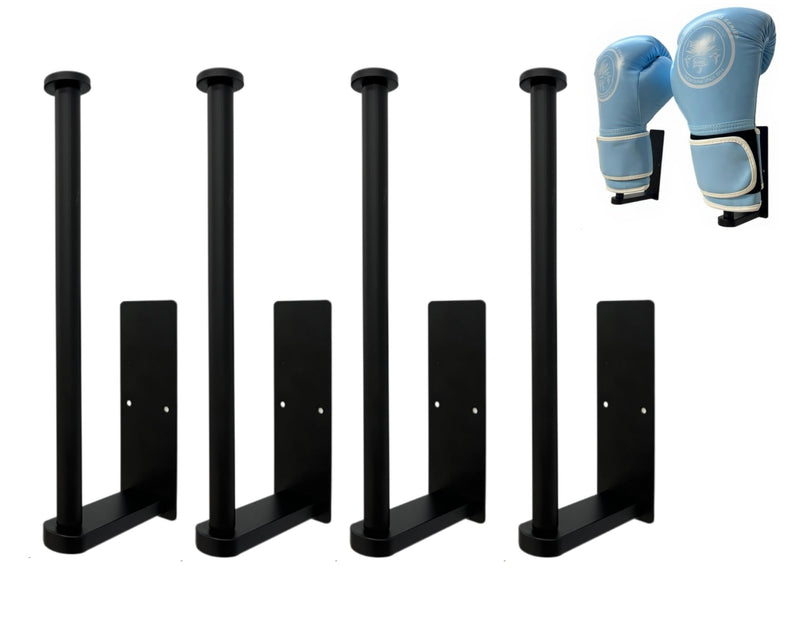 Wall-Mounted Boxing Glove Holder Black 4PCS