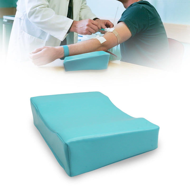 Arm Support Cushion for Injections Infusion, Phlebotomy Supplies Support Pillow, High-Density Foam Positioning Cushion, Ergonomic PU Arm Slot Pad for Nursing Care, Clinics, Home Healthcare (Blue) Blue B - BeesActive Australia
