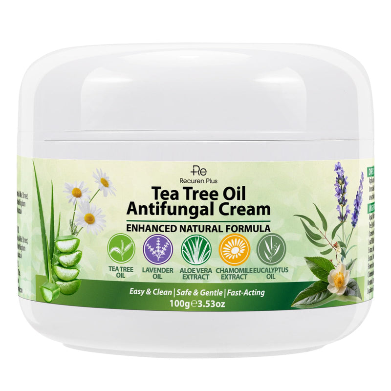 Antifungal Cream with Tea Tree Oil ‚Äì Advanced Herbal Relief for Skin Fungus, Jock Itch, Eczema, Athlete's Foot, Tinea Versicolor, Natural Treatment ‚Äì 100g 3.5 Ounce (Pack of 1)