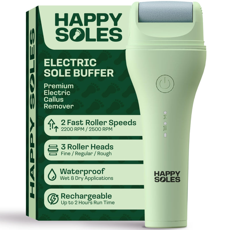 Electric Sole Buffer Foot Callus Remover - FSA Eligible HSA Rechargeable Electric Foot File - Professional Pedicure Tool - Smooth Cracked Heels & Calloused Feet - Ultimate Self-Care Tool - BeesActive Australia