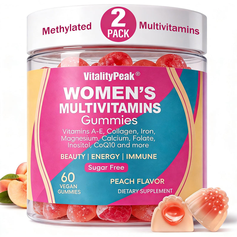 Methylated Multivitamin Gummies for Women | Women’s Multivitamin Gummies with Methylated Folate, Iron, Biotin & Inositol | Sugar Free Women’s Daily Vitamin for Energy, Immune, Hair & Skin | 120 Ct 60 Count (Pack of 2)