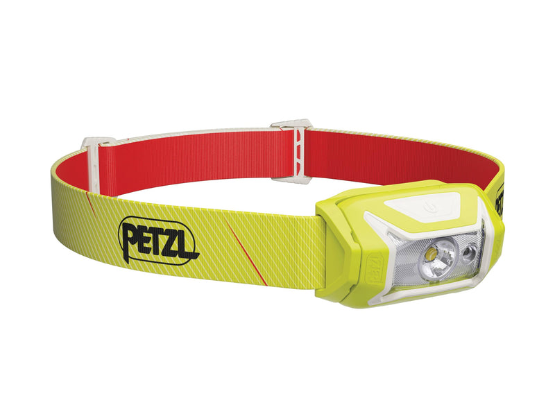 PETZL Tikka Headlamp - Compact 350 Lumen Light with Red Lighting, for Hiking, Climbing, Running, and Camping - Yellow