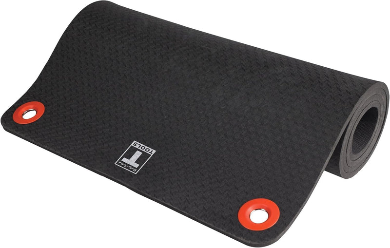Body-Solid Hanging Exercise Mat - Thick Workout Mat for Home Gym, Ideal for Yoga, Exercise & Fitness, Extra Thick Foam for Comfort, Perfect for Home Workouts (71"x23"), Midnight Black - BeesActive Australia