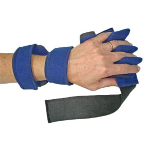 Comfyprene Hand Separate Finger Orthosis – Right, Navy – Soft, Adjustable Splint for Finger and Hand Alignment – HSF-101-CP-A-DB-RT