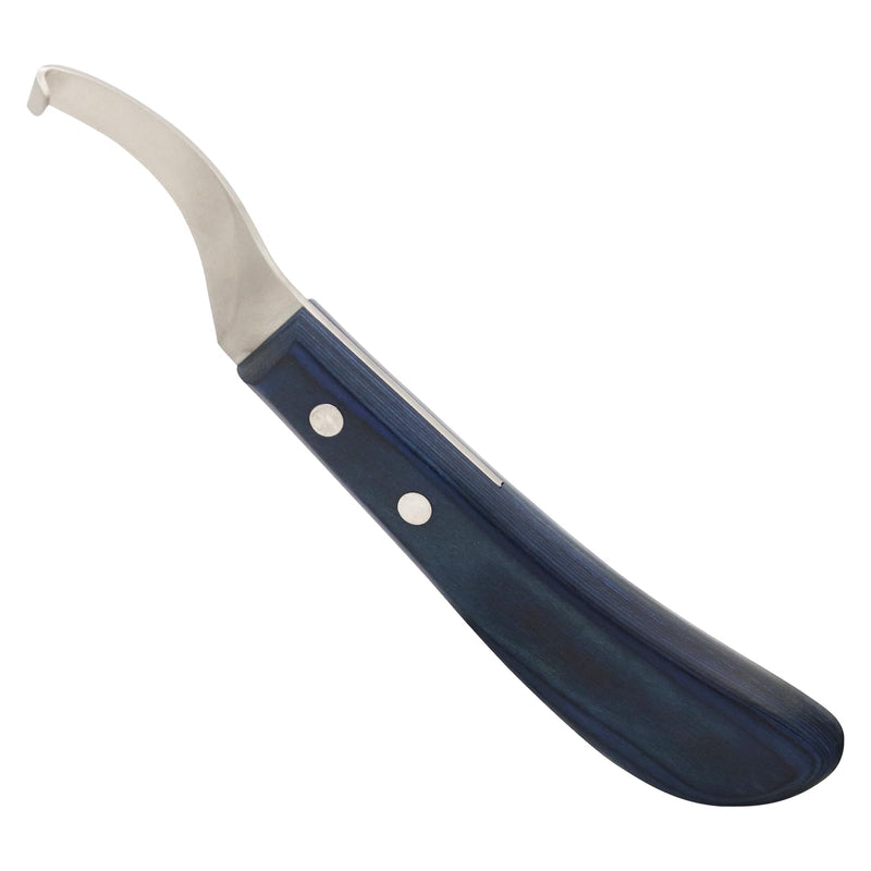 Right-Handed Hoof Knife - Ultra-Sharp J2 Steel Blade Ergonomic Non-Slip Wooden Handle for Trimming Horse, Cow, and Goat & Livestock Hoof Care