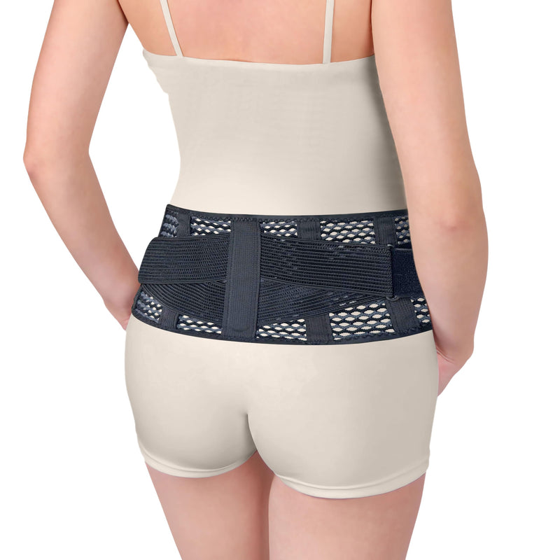 Breathable Thin Back Brace for Women, Adjustable Lower Back Support Belt for Everyday Pain Relief, Slim Low-Profile Lumbar Brace with Gentle Compression, Comfortable Under Clothes S/M(27.5"-33.5") - BeesActive Australia