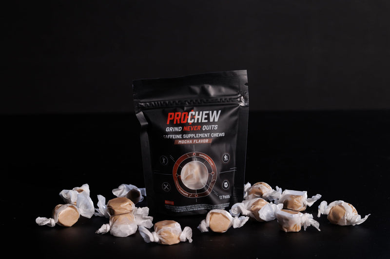 Caffeine Supplement Chews, Mocha Flavor, 170mg Caffeine, 12 Pack with B12 & Electrolytes