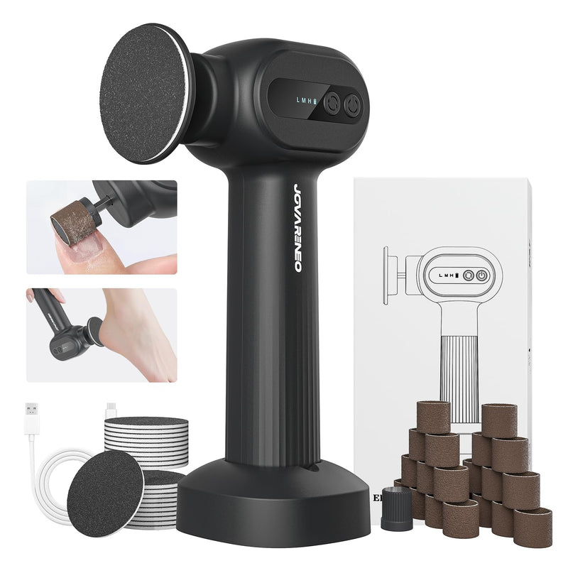 Electric Foot Callus Remover Rechargeable, Electronic Foot File Pedicure Tool, 2 in 1 Foot Grinder, Pro Foot Scrubber Kit for Dead, Hard, Cracked Skin, with 6 Speeds & 20 Sandpaper Discs - BeesActive Australia