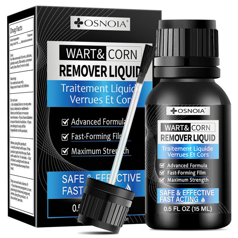 Wart Remover Liquid ‚Äì Fast Acting Salicylic Acid 17% Treatment for Plantar, Common and Flat Warts, Corn & Callus Removal ‚Äì 15ml Bottle