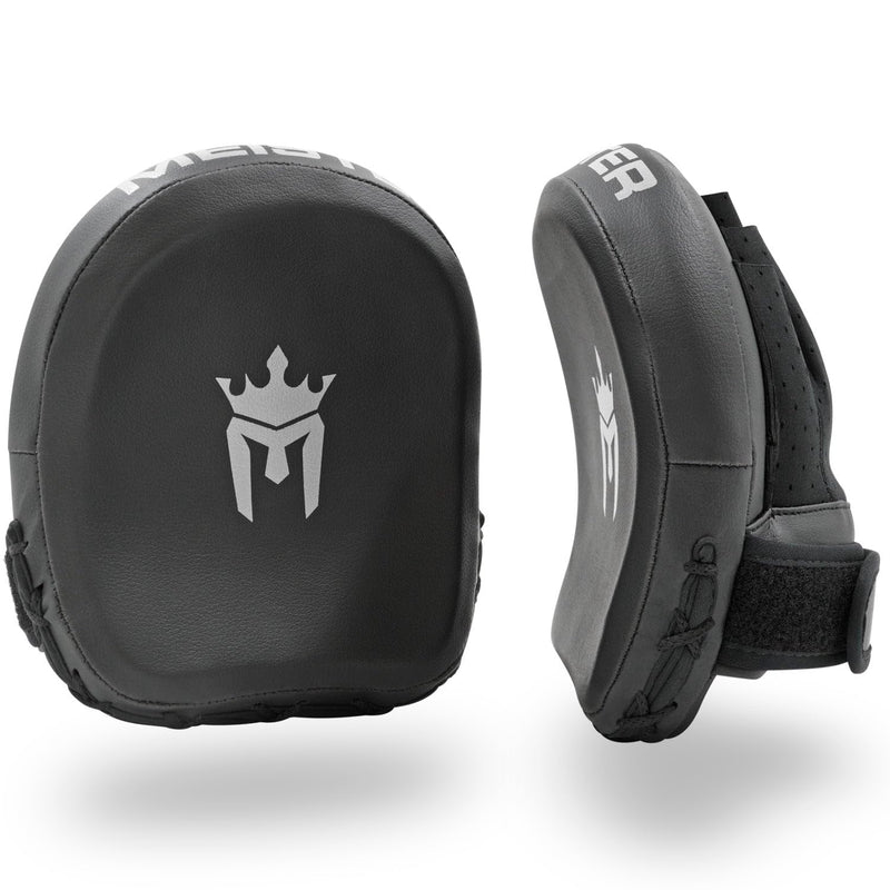 Meister 3D Armor Padded Target Mitts - Curved Micro Focus Pads for Boxing & MMA Black - BeesActive Australia