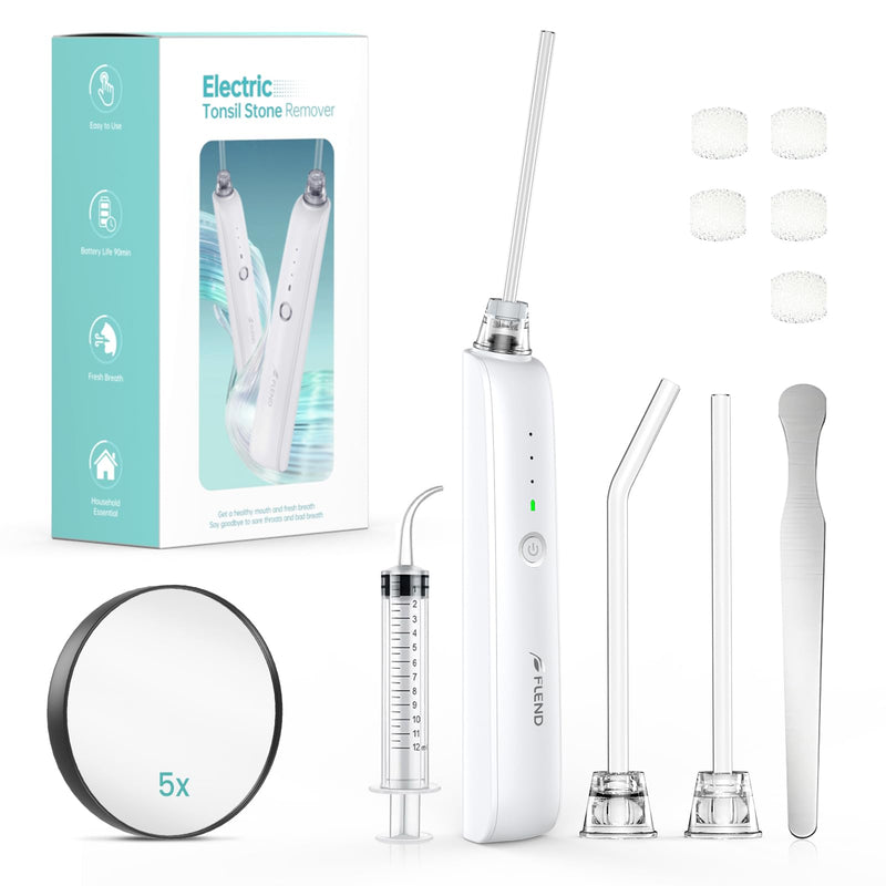 Tonsil Stone Remover Kit,3 Modes Electronic Tonsil Stone Remover Vacuum,Oral Irrigator for Best Tonsil Stone Remover LED Light,Tonsil Stone Mouthwash 5X Magnifying Mirror,Fight Bad Breath Tonsil Stone - BeesActive Australia