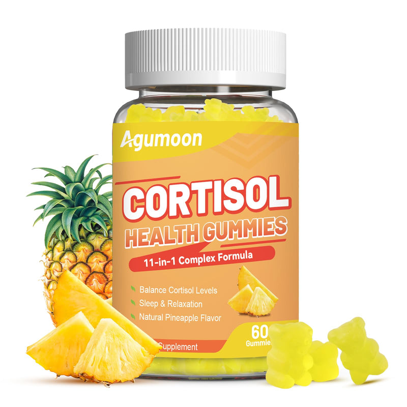 Cortisol Gummies for Women, Cortisol Supplements - 60 Gummies | with Ashwagandha, Magnesium, L-theanine, for Relaxation and Mood Support, Sugar Free, Vegan 60 Count (Pack of 1)