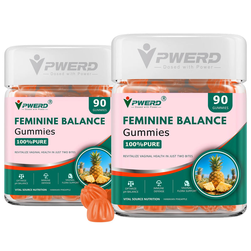 180 Count Feminine Balance Pineapple Vaginal Gummies for Women Ph，Premium Her Plus Nutrition Feminine Vaginal Probiotics Pineapple Balance Gummies for Women 90 Count (Pack of 2)