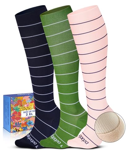 Cute Compression Socks for Women Stripes Small-Medium