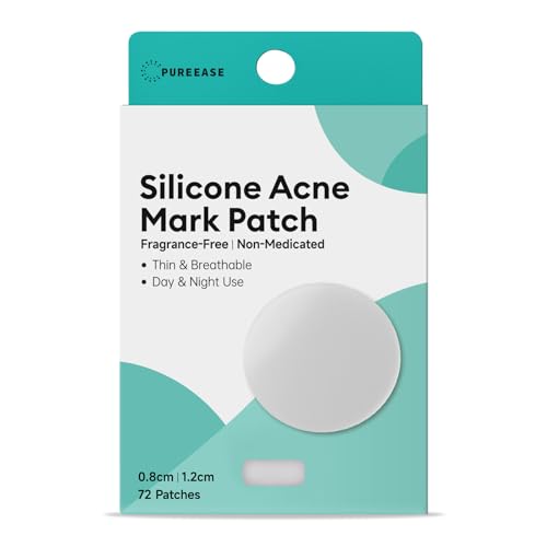 Acne Scar & Dark Spot Patches – Gentle Non-Adhesive Silicone Dots, Safe for Sensitive Skin – Ultra-Thin, Breathable & Nearly Invisible – 72 Pimple Patches, 2 Sizes