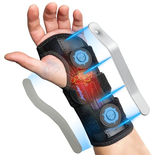 Jupiter Neoprene Wrist Brace - Adjustable, Relieves Pain from Carpal Tunnel, Tendonitis, Arthritis & Sprains, Unisex, Day & Night Wear，Left hand,XS/S Left Hand-Blue X-Small/Small