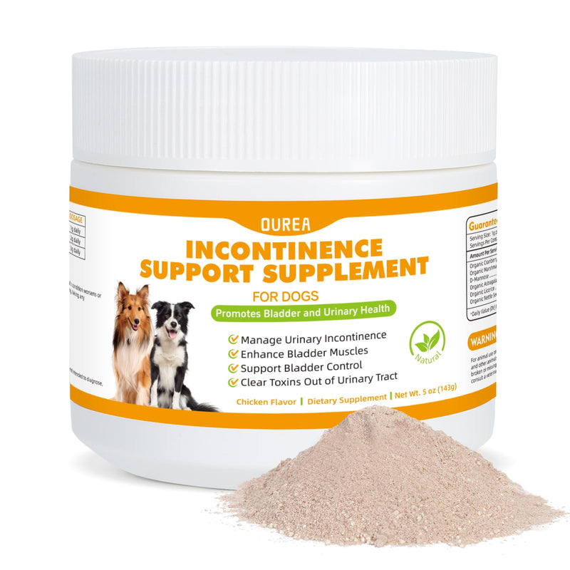 Dog Incontinence Support, Powerful Herbal Blend for Dog Bladder Control, Bladder Health, Manages Urinary Leaks, Human-Grade Ingredients Dog Incontinence Products, Marshmallow, Astragalus, Licorice