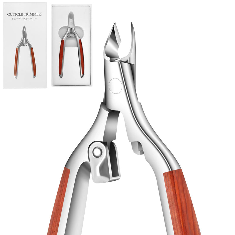 Cuticle Trimmer Extra Sharp, Upgraded 0.98 Inch Jaw Professional Cuticle Nippers Stainless Steel Cuticle Cutter Remover Nail Art Dead Skin Clipper Pedicure Manicure Nail Tool