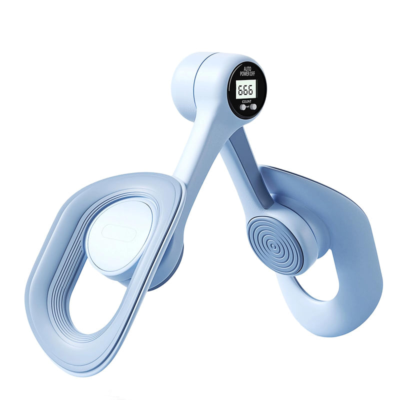 Thigh Master with Display Counter, 360° Pelvic Floor Exercise Devices, Inner Thigh Exerciser for Women, Hip & Leg Workout Device for Postpartum Recovery, Blue - BeesActive Australia