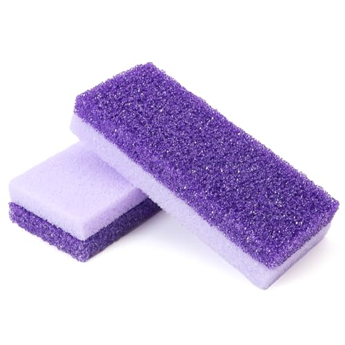 Foot Pumice Stone 2 Pack Pedicure Stone for Feet (Purple) Purple 1 Count (Pack of 2)