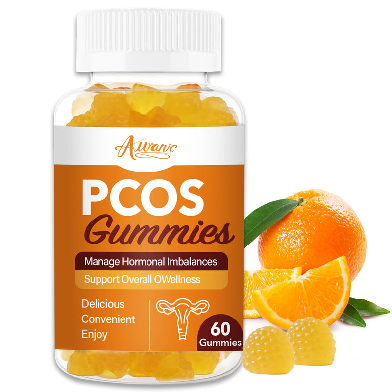 PCOS Gummy for Hormonal Balance, Vitamins for Women Fertility & Ovarian Conception Support, Gummies with Multivitamin, Myo Inositol and Folate, Helps Menstrual Cycle and Ovulation Health