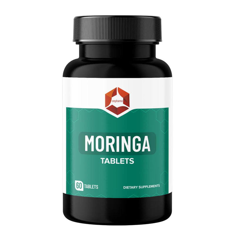 Moringa Tablets | 1000mg Organic Moringa Oleifera Leaf Powder | Natural Herbal Supplement | Vegan | Non-GMO | 60 Tablets