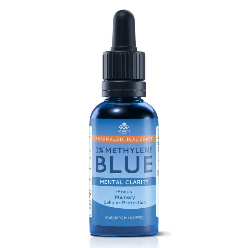 Methylene Blue Drops 1% Solution – Methylene Blue Pharmaceutical Grade, High Purity Water-Based Formula | 60ml Dropper Bottle (1-Pack) | Lab Tested & Made in USA