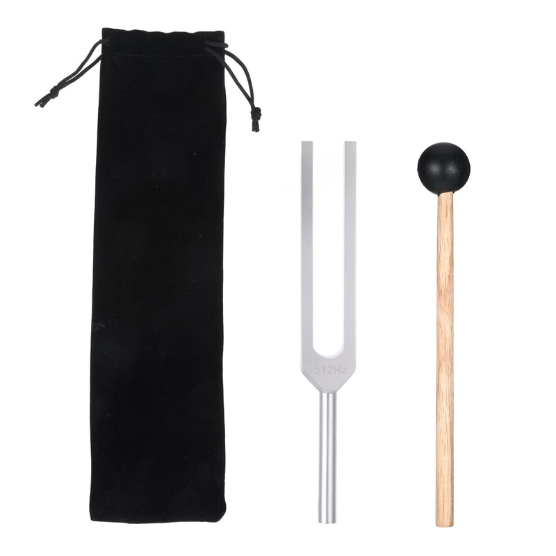 Tuning Fork for Healing 512Hz with Hammer, Sound Healing Therapy Frequency Tool for Meditation, Reiki Supplies Kit, Aluminum Alloy 512 Hz Wellness Instrument with Pouch - BeesActive Australia